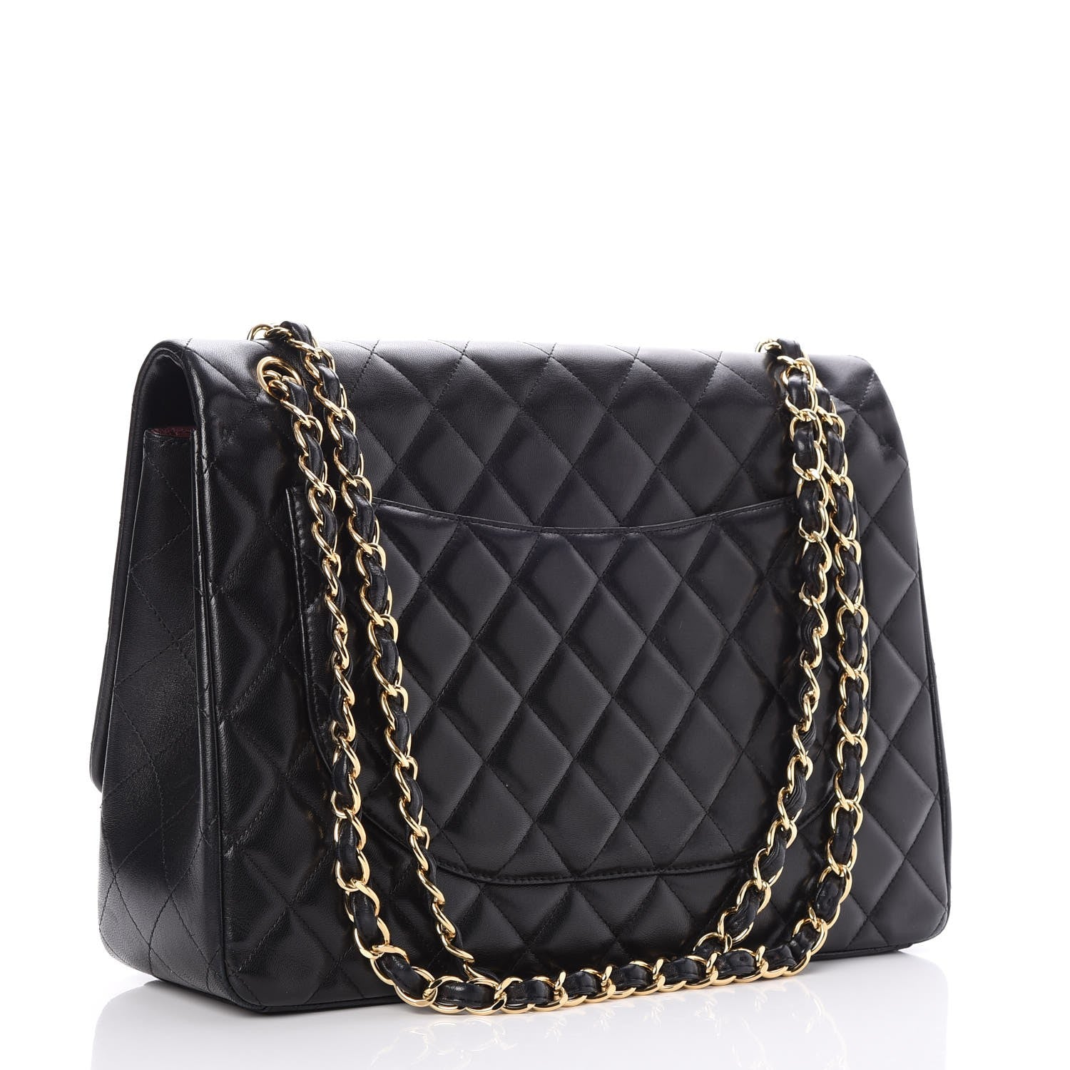 Chanel Lambskin Quilted Maxi Single Flap Black 4 of 9