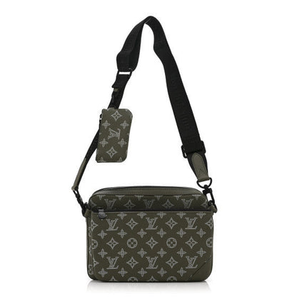 Louis Vuitton Monogram Shadow G65 Trio Messenger  Olive Green 1 of 10
