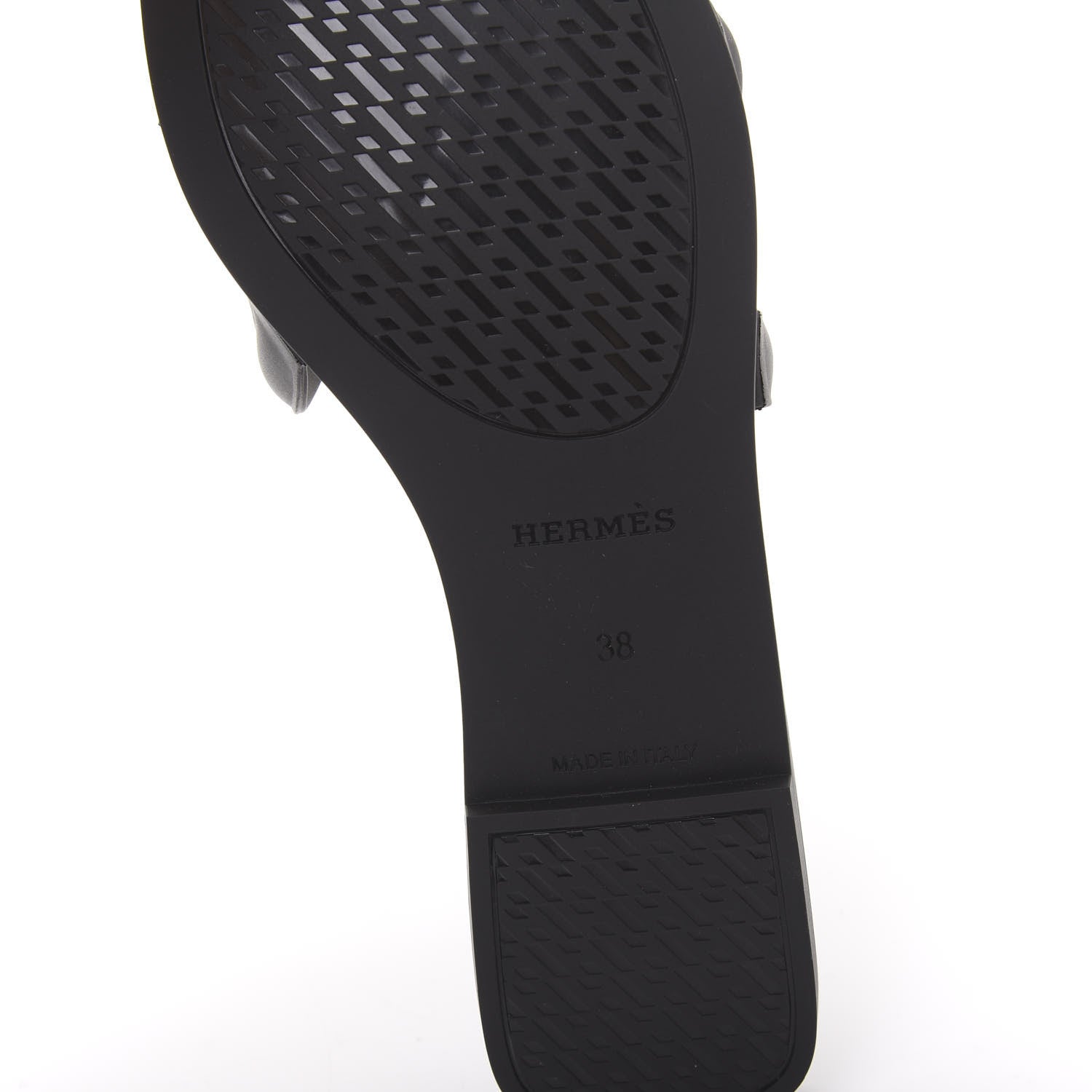 Hermes Rubber Aloha Sandals 38 Black 6 of 8