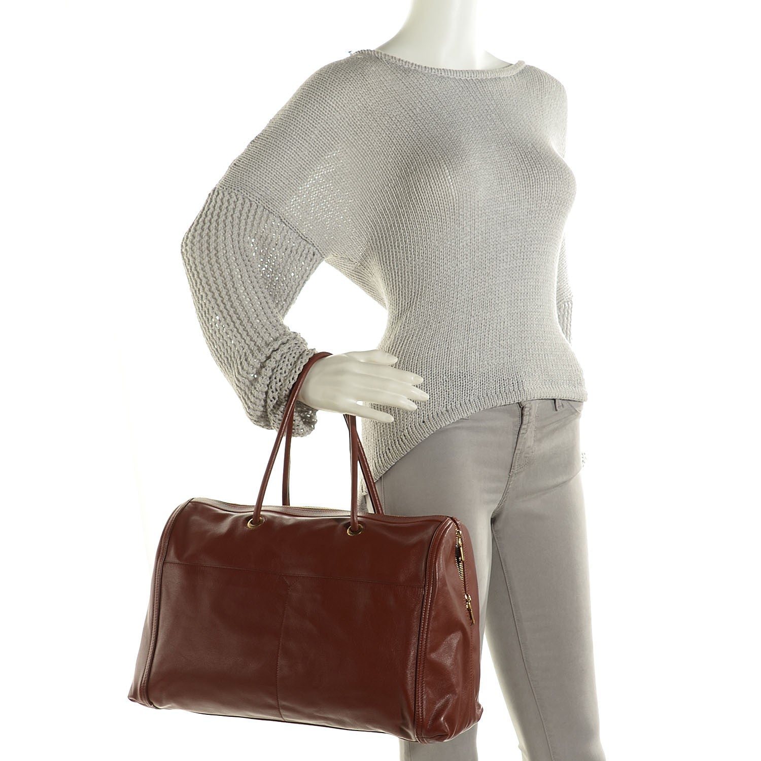 Saint Laurent Calfskin Y Bowler 2 of 8