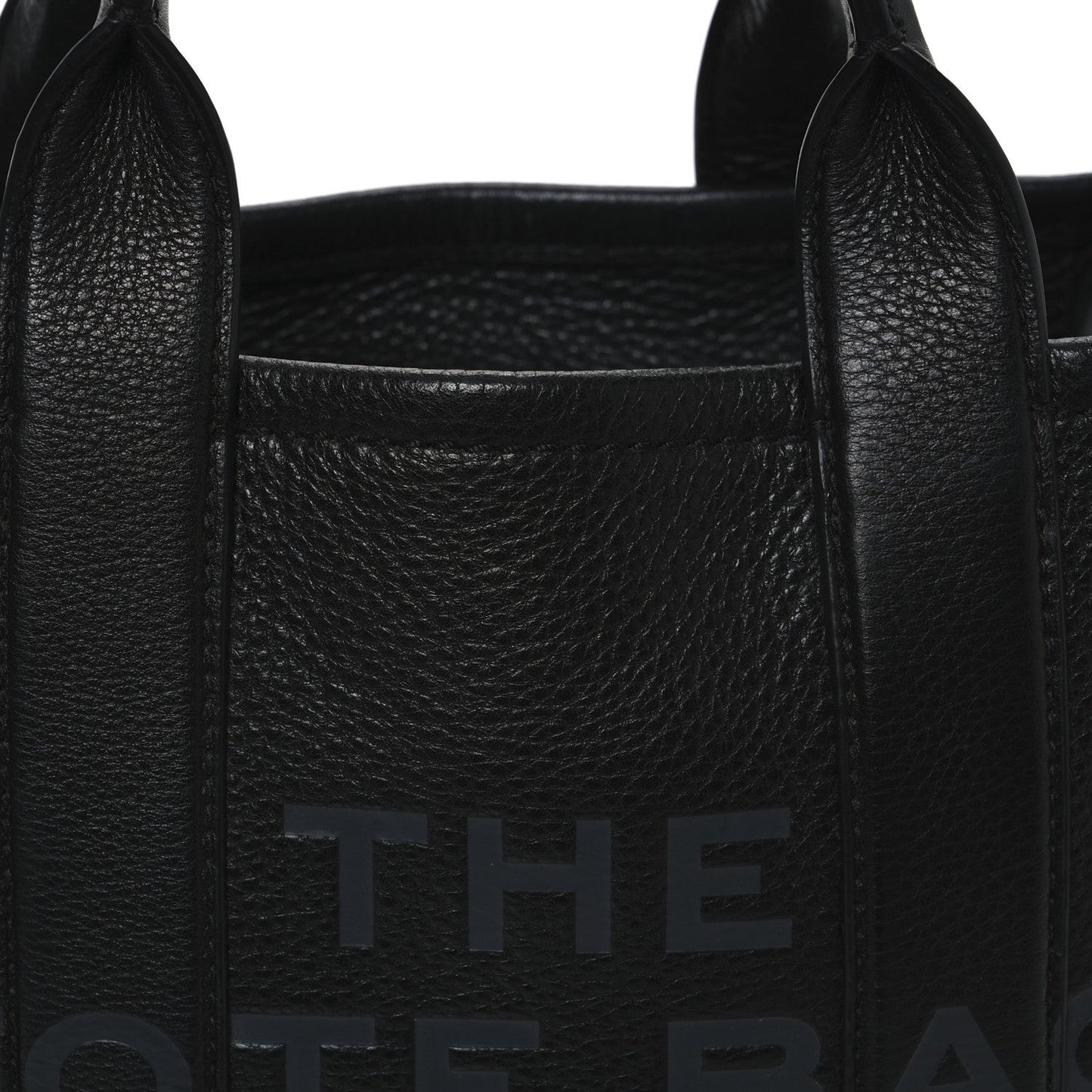 Grained Calfskin Small The Tote Bag Black