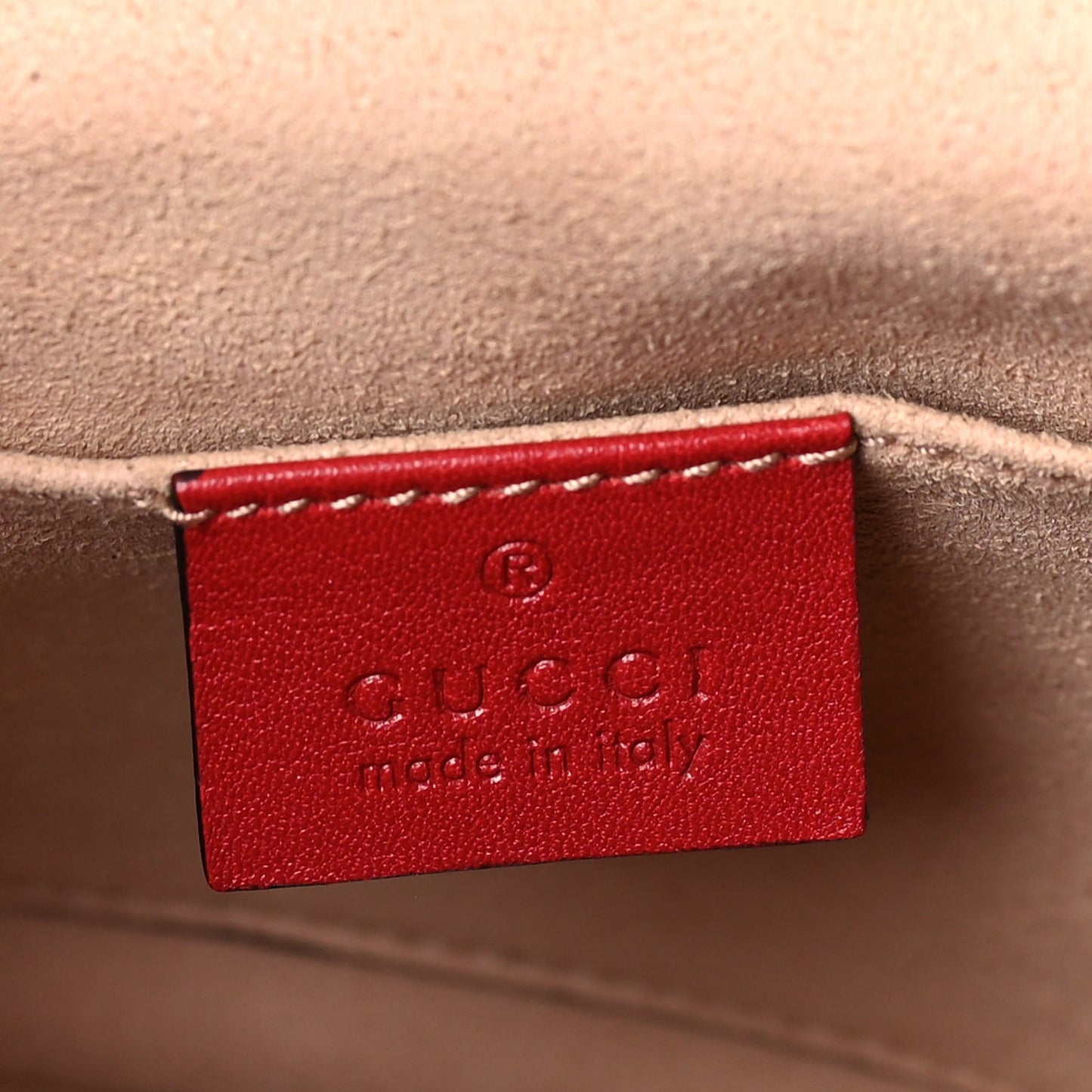 Calfskin Matelasse GG Marmont Flap Backpack Hibiscus Red