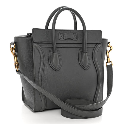 Celine Baby Drummed Calfskin Nano Luggage Kohl 3 of 9