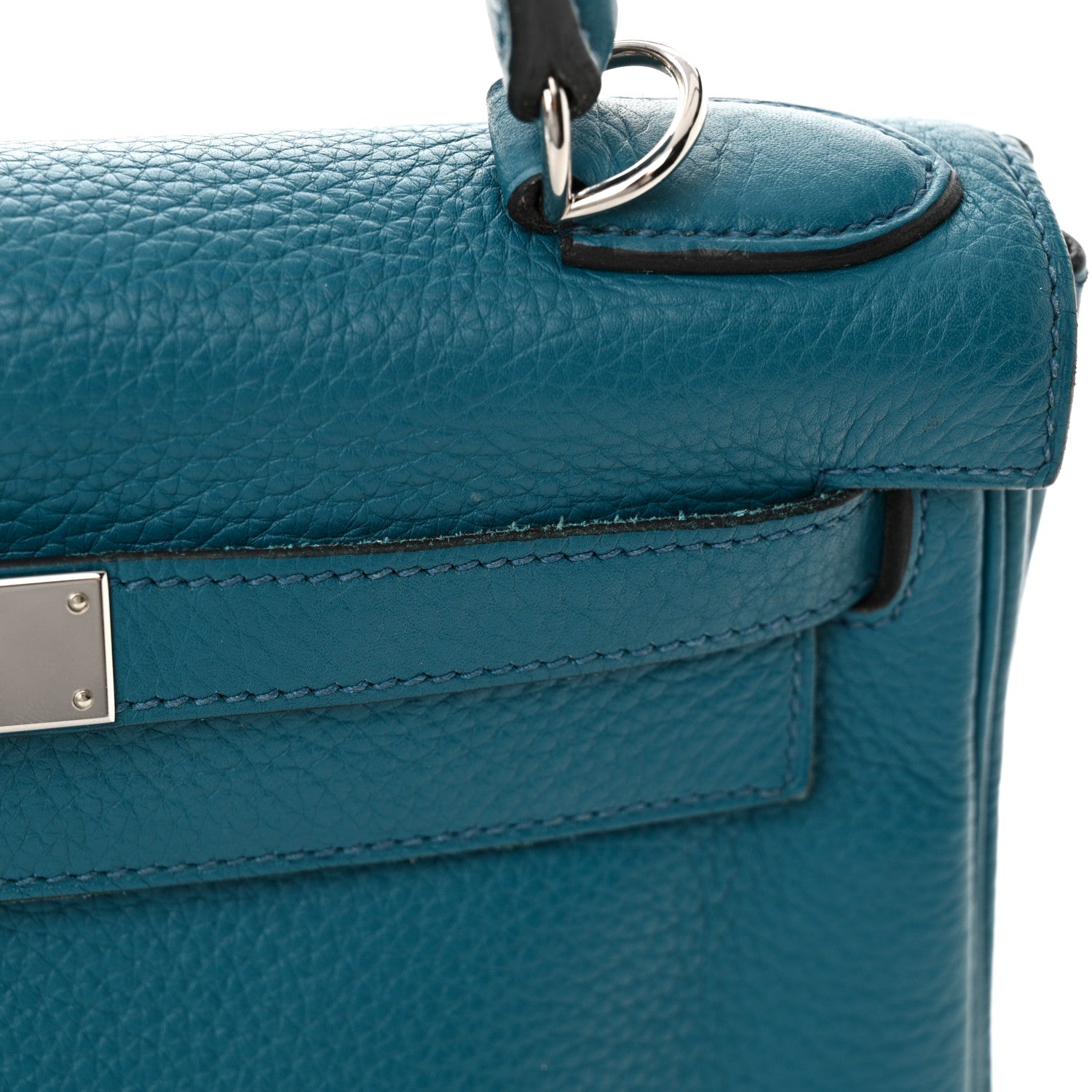 Hermes Taurillon Clemence Kelly Retourne 28 Bleu Izmir 16 of 18