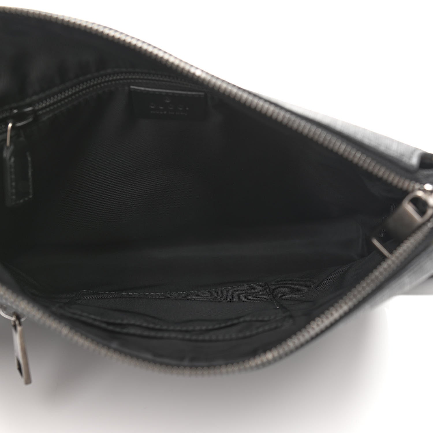 Gucci GG Supreme Monogram Flat Messenger Bag Black Grey 5 of 10