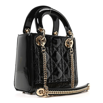 Christian Dior Patent Cannage Mini Lady Dior Black 3 of 11