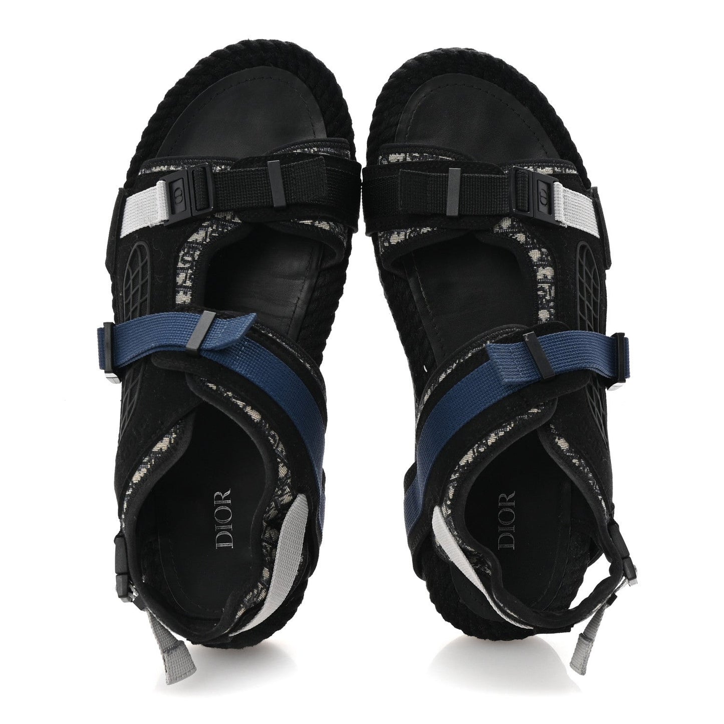 Technical Fabric Oblique Mens Atlas Sandals 44 Black Blue