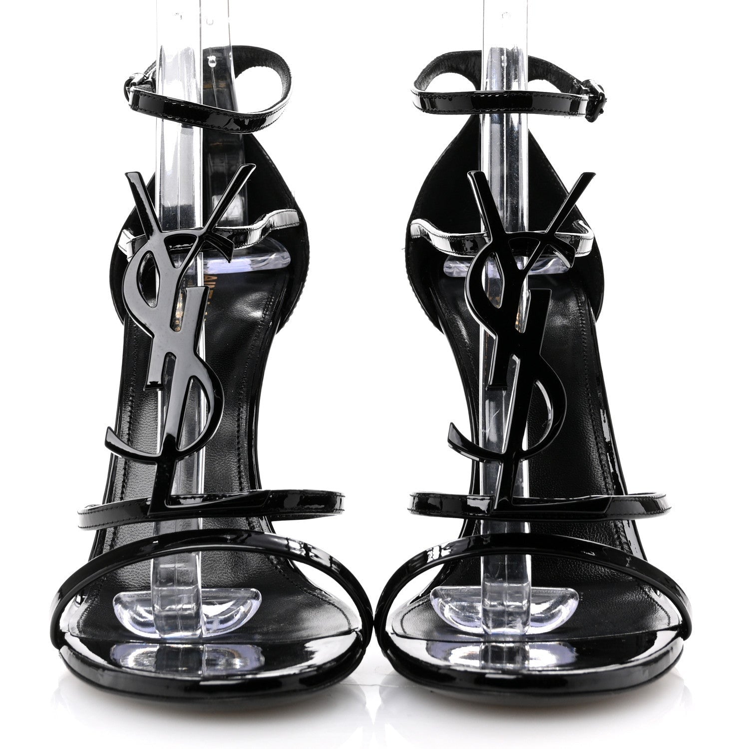 Saint Laurent Patent Cassandra 100 Sandals 37.5 Black 3 of 7