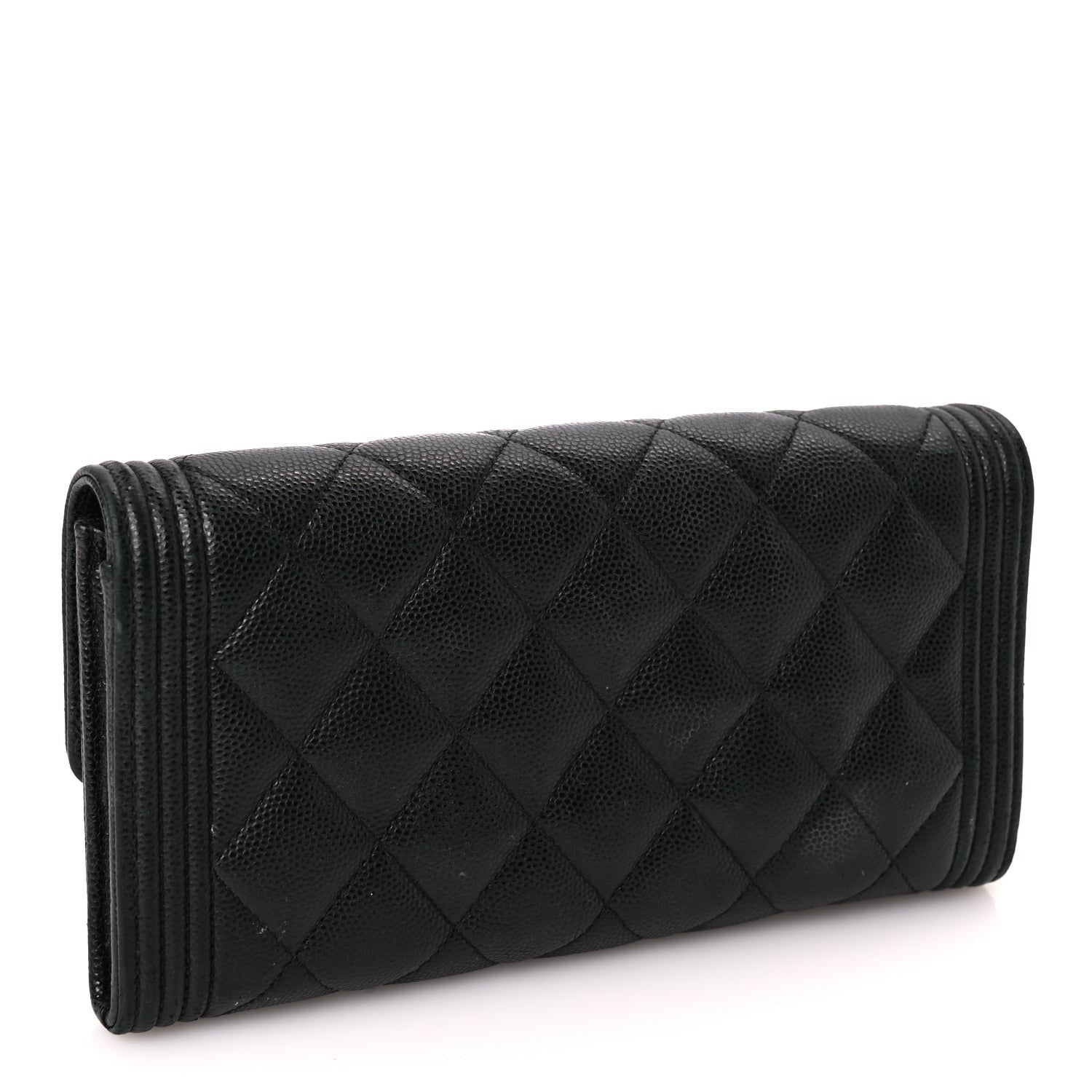 Chanel Caviar Quilted Long Boy Flap Wallet Black 3 of 7