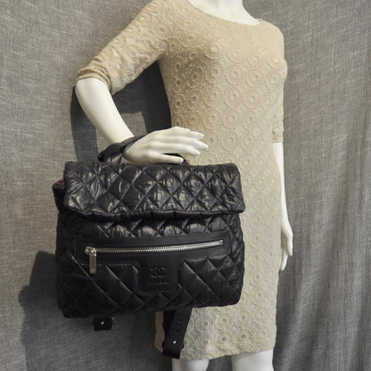 Chanel Nylon Coco Cocoon Backpack Black 2 of 9