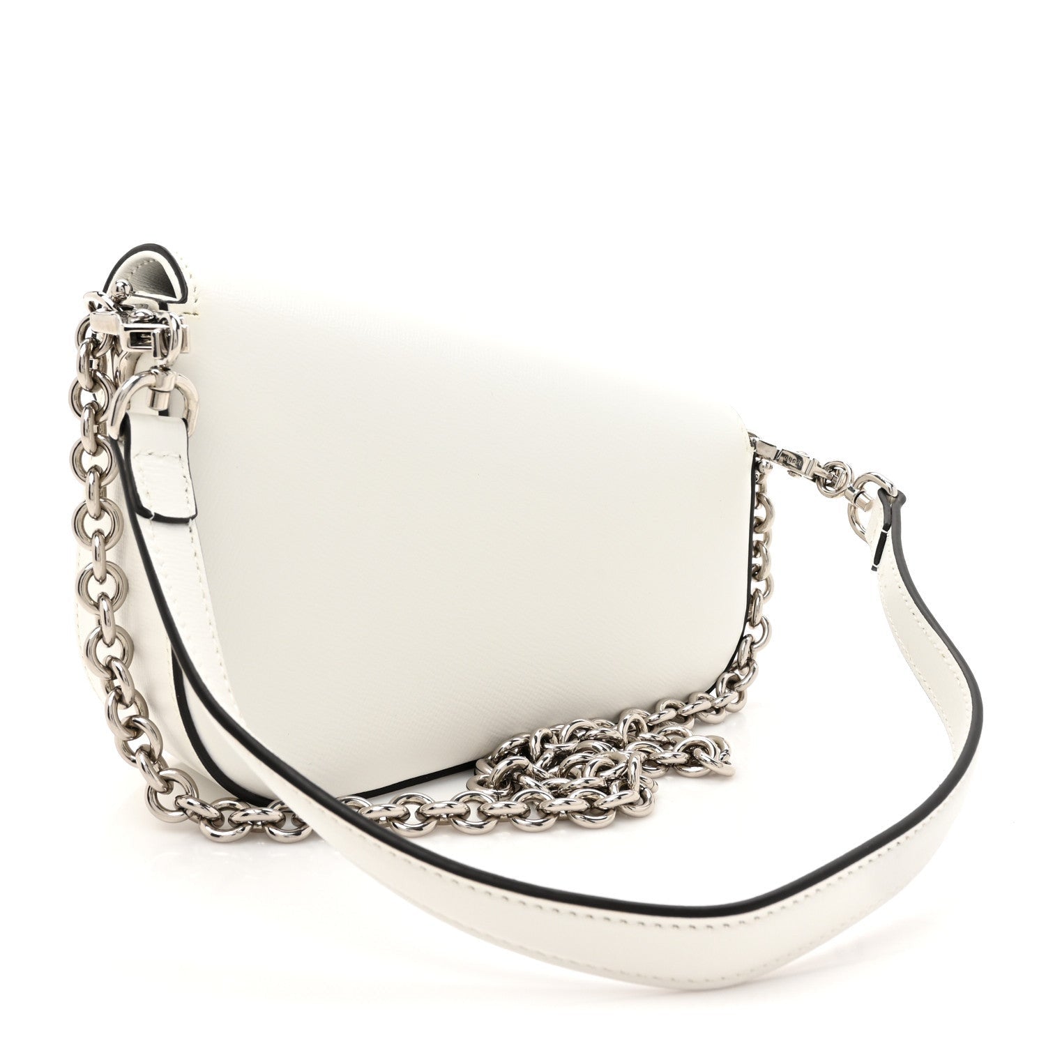 Gucci Calfskin Mini Horsebit 1955 Asymmetric Shoulder Bag Great White 3 of 7