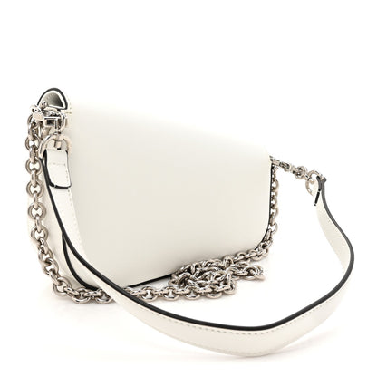 Gucci Calfskin Mini Horsebit 1955 Asymmetric Shoulder Bag Great White 3 of 7