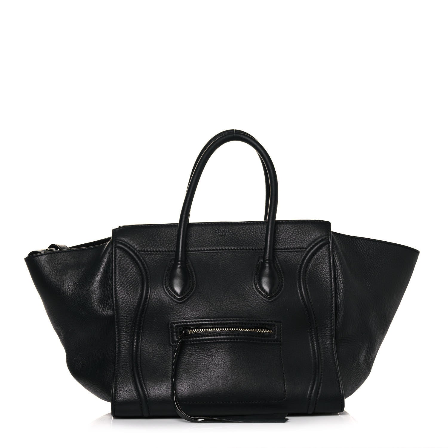 Celine Supple Calfskin Medium Phantom Luggage Black 1 of 12
