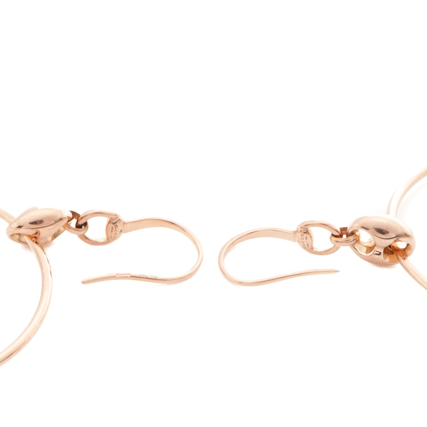 Gucci 18K Rose Gold Marina Hoop Earrings 4 of 4