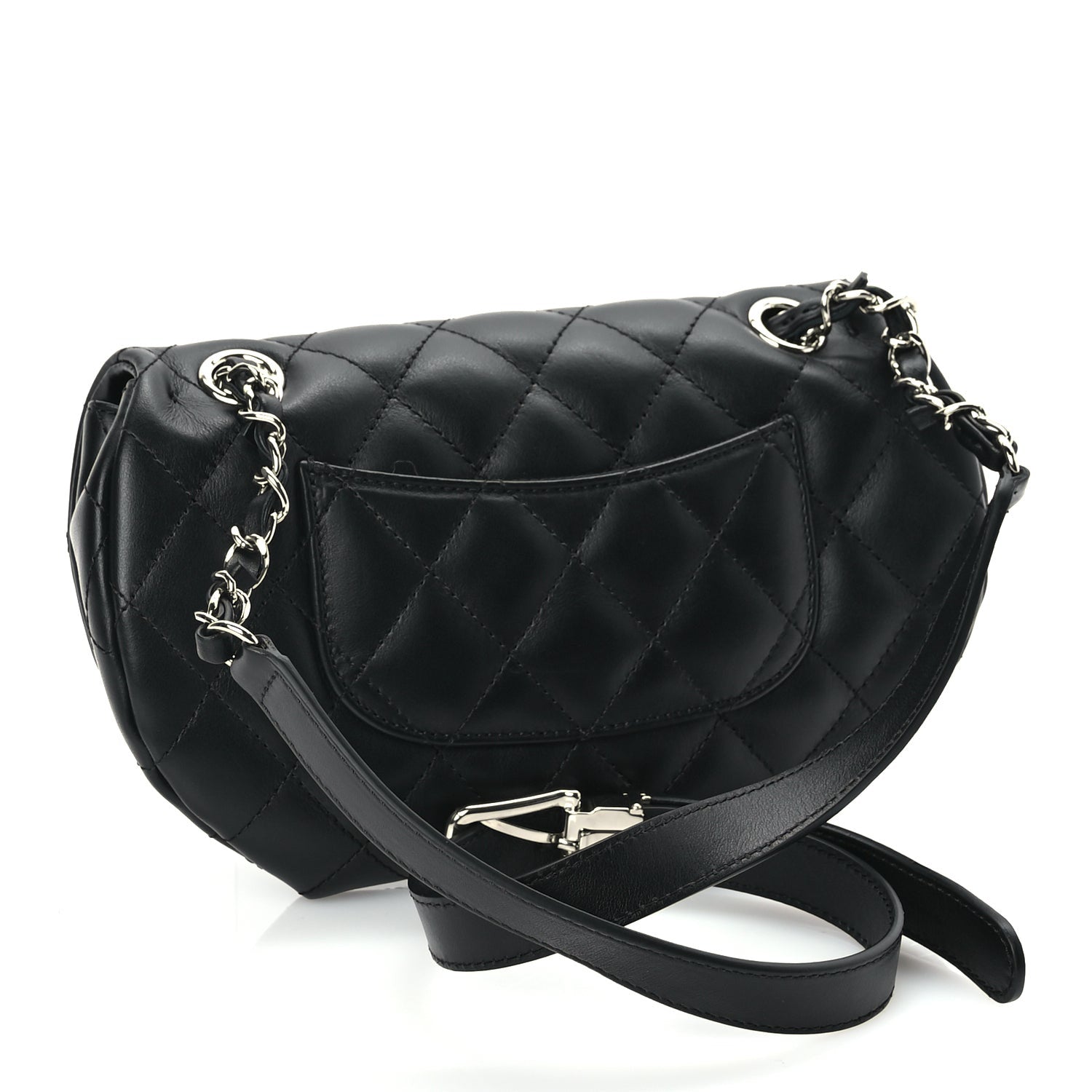 Chanel Calfskin Quilted CC Uniform Flap Belt Bag Black 2 of 9