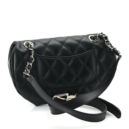 Chanel Calfskin Quilted CC Uniform Flap Belt Bag Black 2 of 9