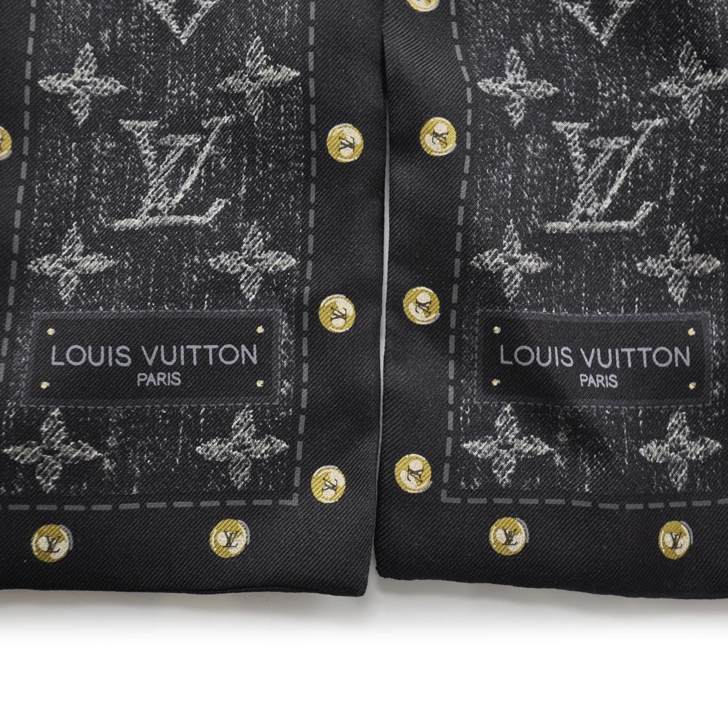 Louis Vuitton Silk Monogram New Denim Bandana Black 3 of 4
