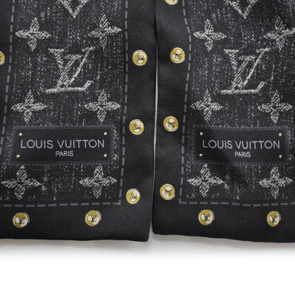 Louis Vuitton Silk Monogram New Denim Bandana Black 3 of 4