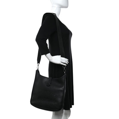 Hermes Taurillon Clemence Evelyne III GM Black 2 of 8