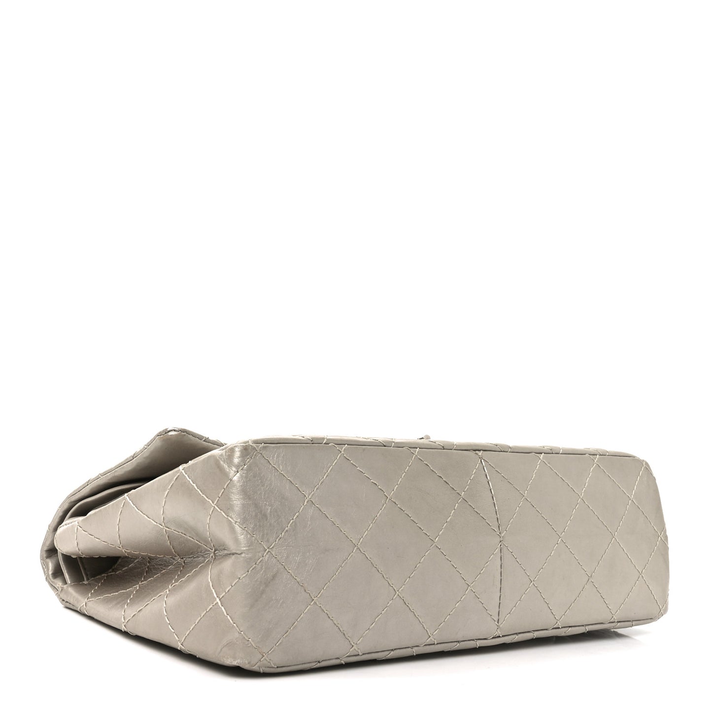 Metallic Aged Calfskin Quilted 2.55 Reissue 226 Flap Grey