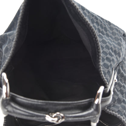 Gucci Monogram Large Horsebit Chain Hobo Black 5 of 11