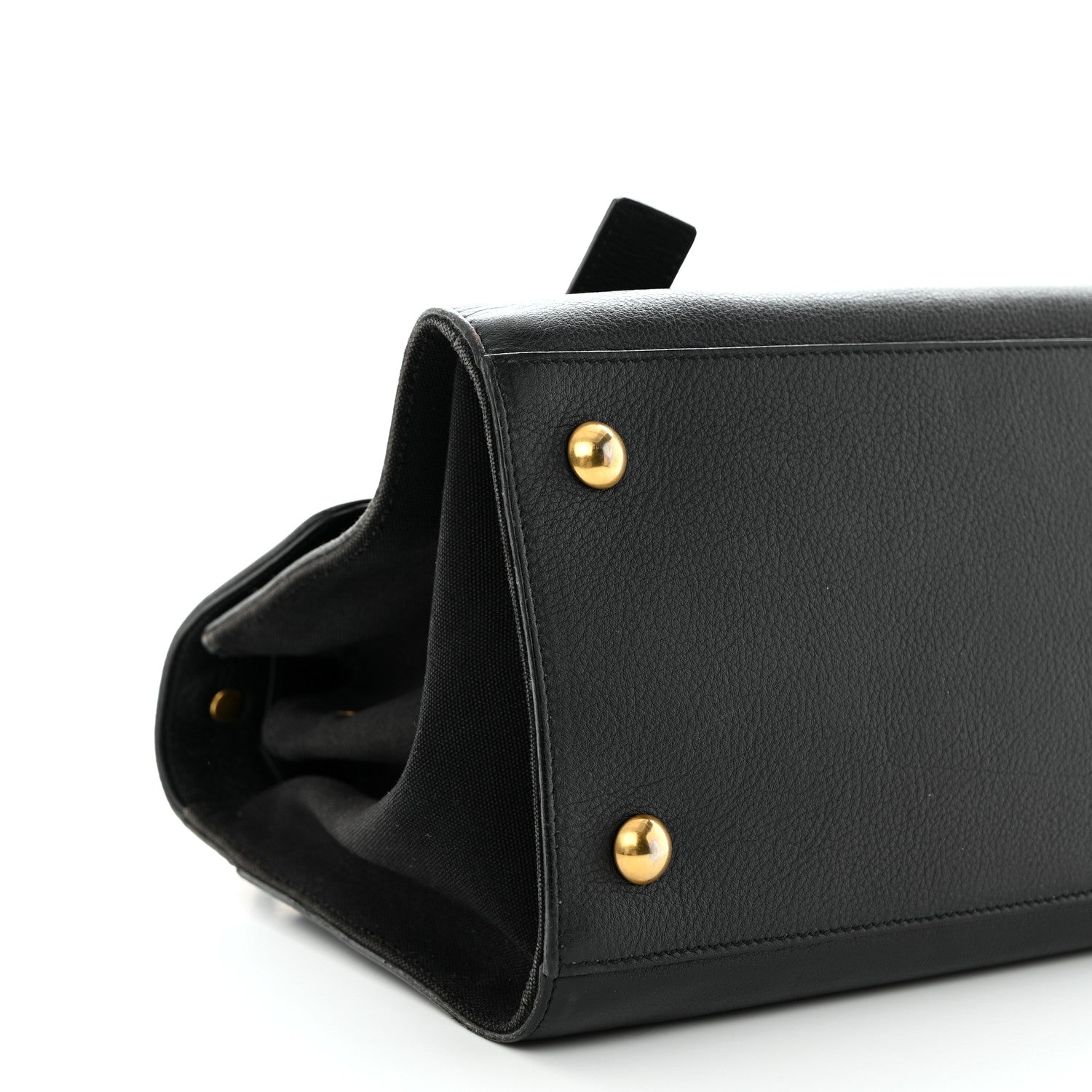 Saint Laurent Calfskin Canvas Small Muse Two Black 9 of 13