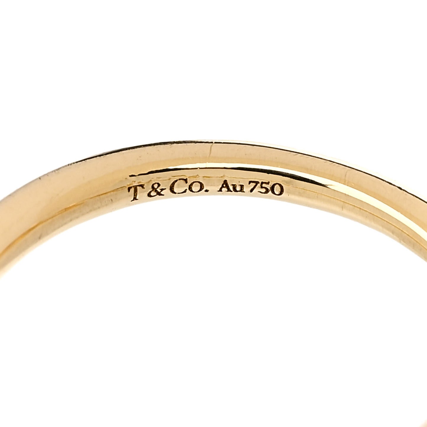 18K Yellow Gold Mini Paloma's Graffiti Love Ring 48 4.5