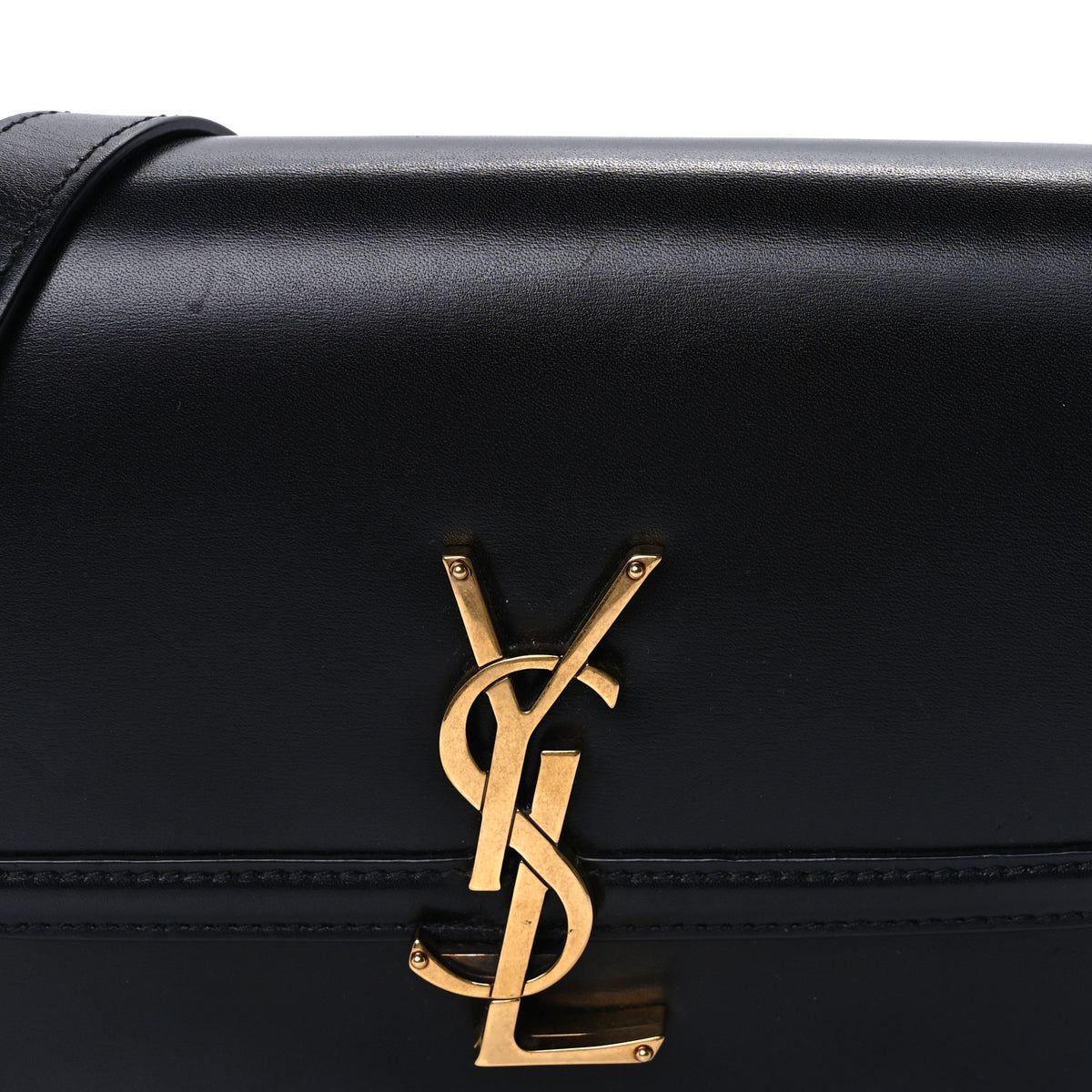Smooth Calfskin Small Solferino Satchel Black