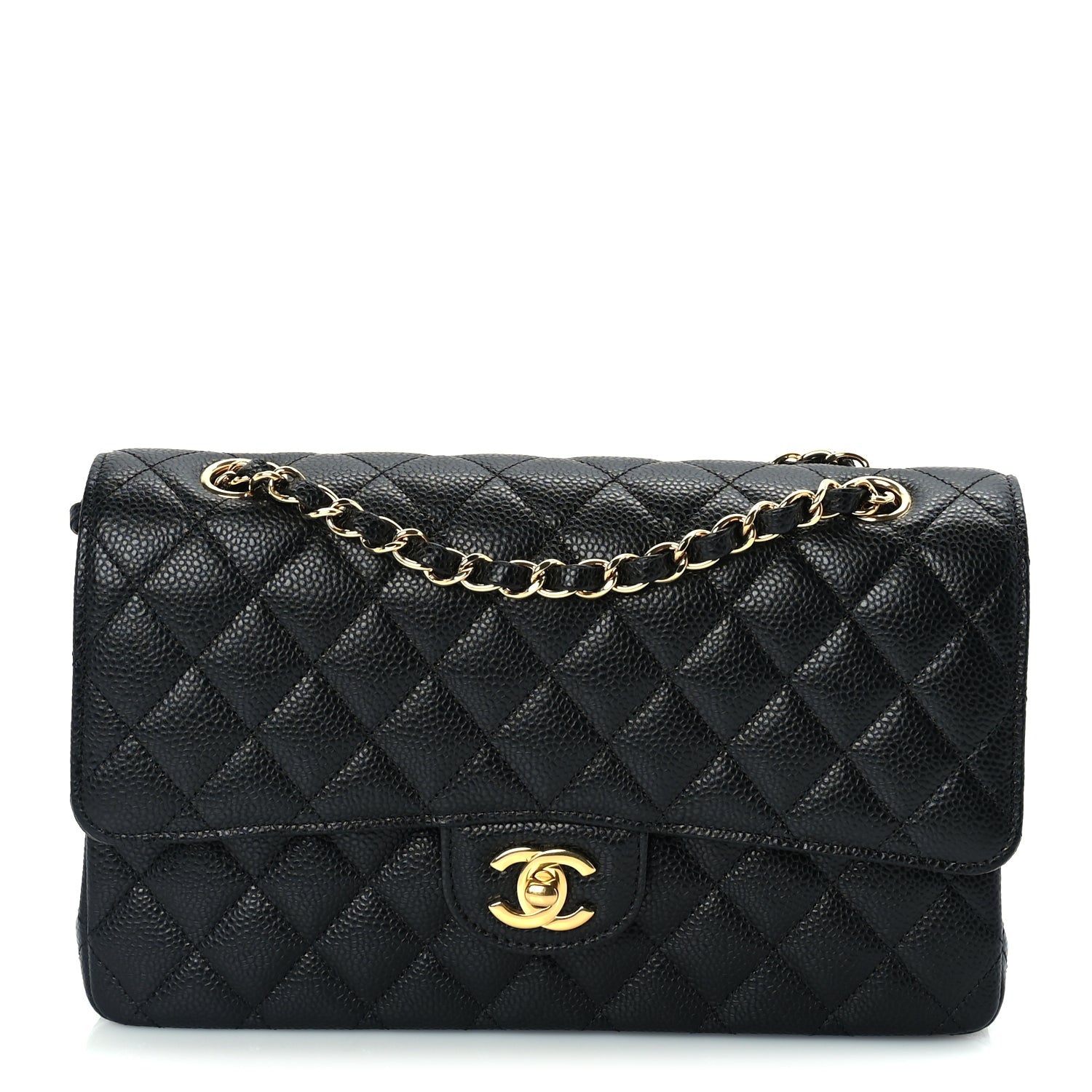 Chanel Caviar Quilted Medium Double Flap Black 1 of 9