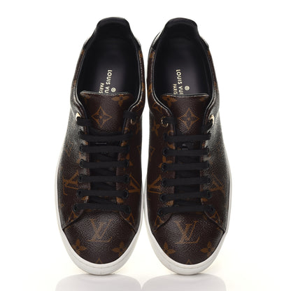 Louis Vuitton Patent Monogram Frontrow Sneakers 38 5 of 11