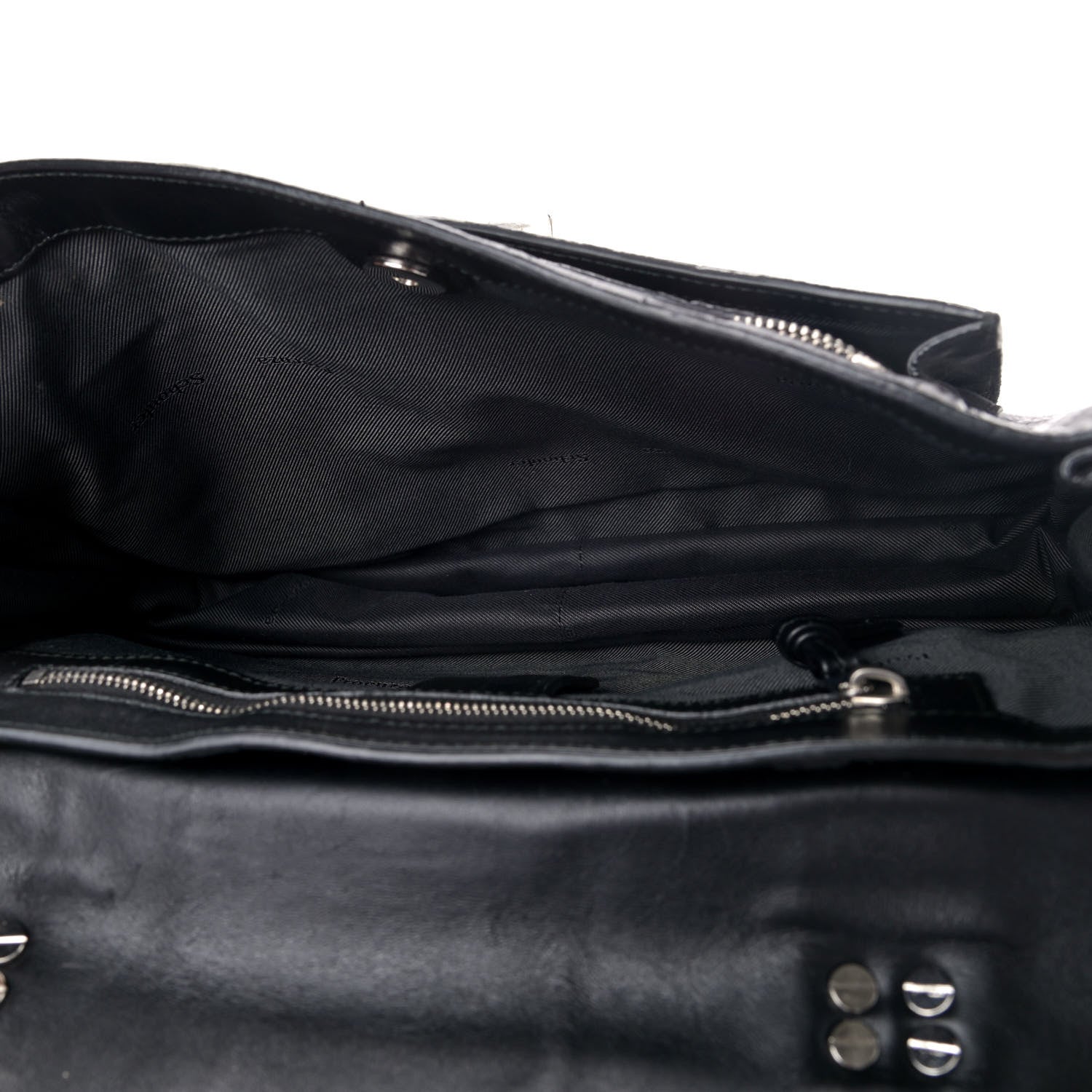Proenza Schouler Lambskin Karung Ayers Medium Paneled PS1 Satchel Black 4 of 5