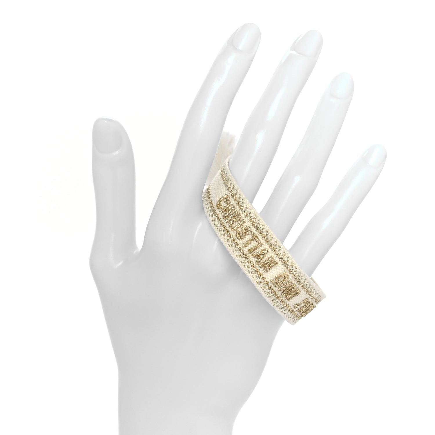Christian Dior Woven Cotton J'Adior Friendship Bracelet Set Gold Black 2 of 7