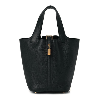 Hermes Taurillon Clemence Picotin Lock 18 PM Black 1 of 11