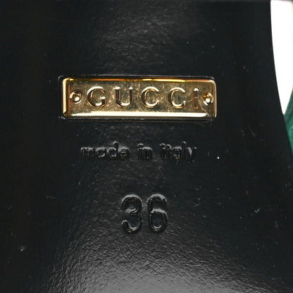 Gucci Malaga Kid Horsebit 75mm Slingback Pumps 36 New Shamarock 6 of 9