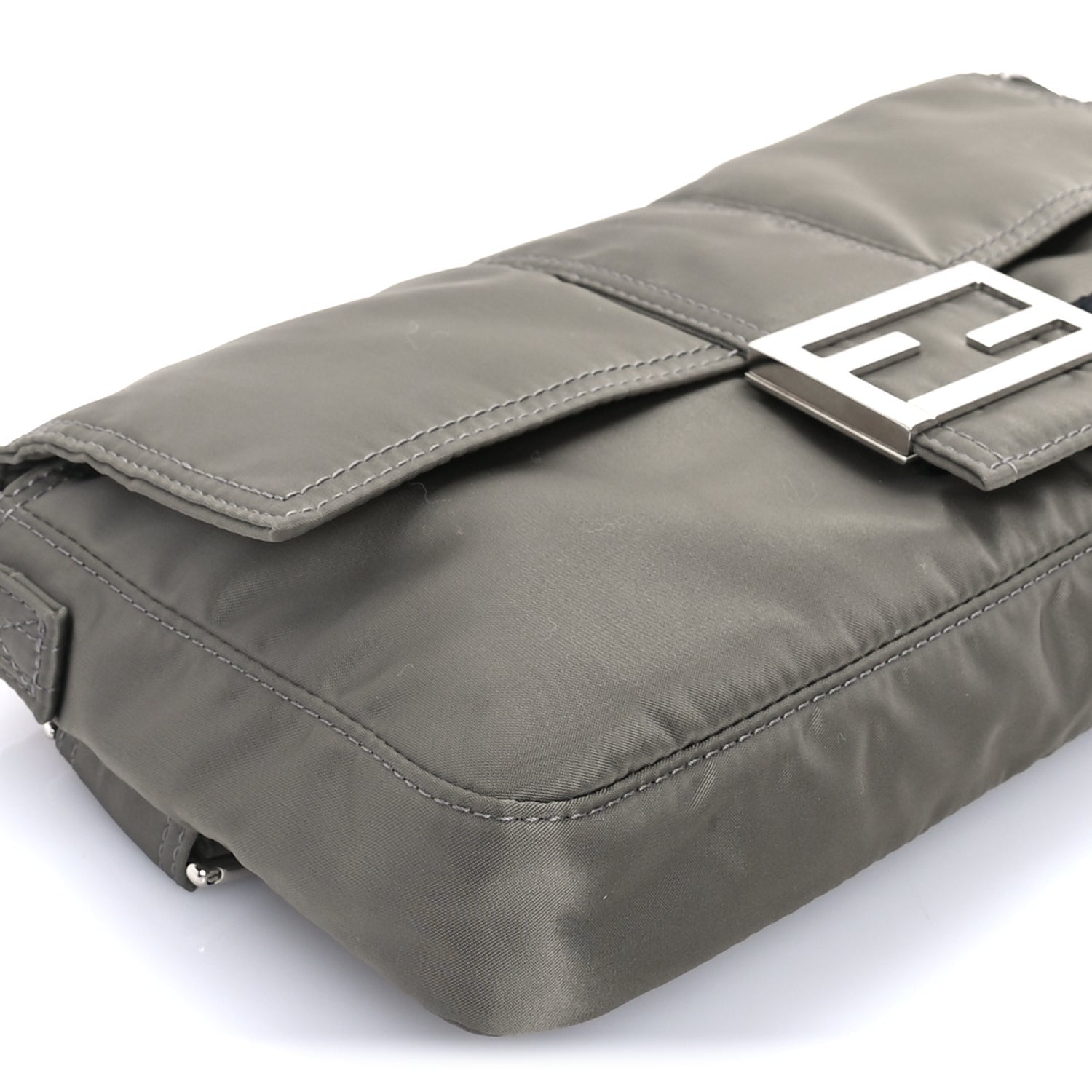 Fendi X PORTER Nylon Regular Belt Baguette Bag Khaki 7 of 7