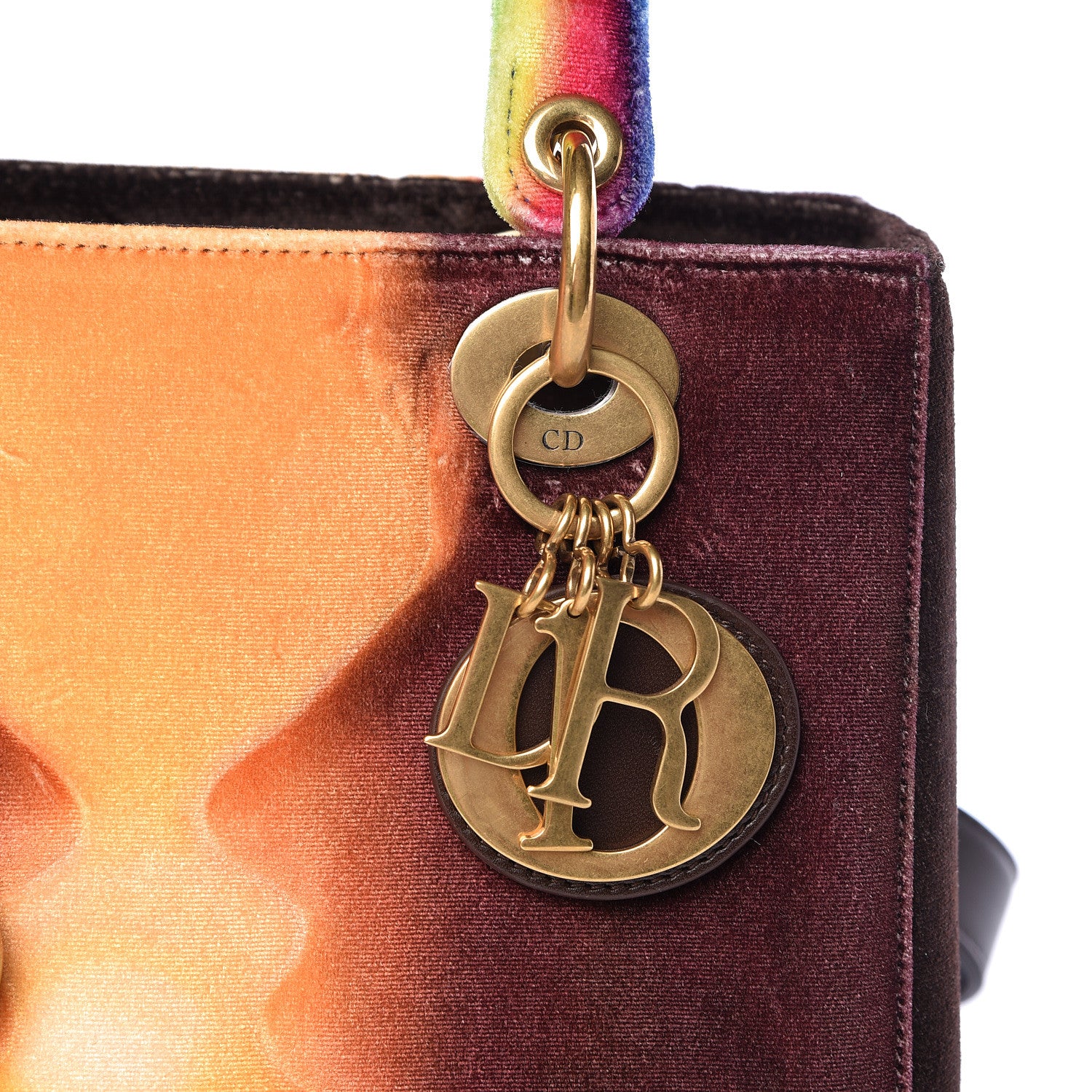 Christian Dior x Friedrich Kunath Velvet Medium Lady Dior Multicolor 8 of 14