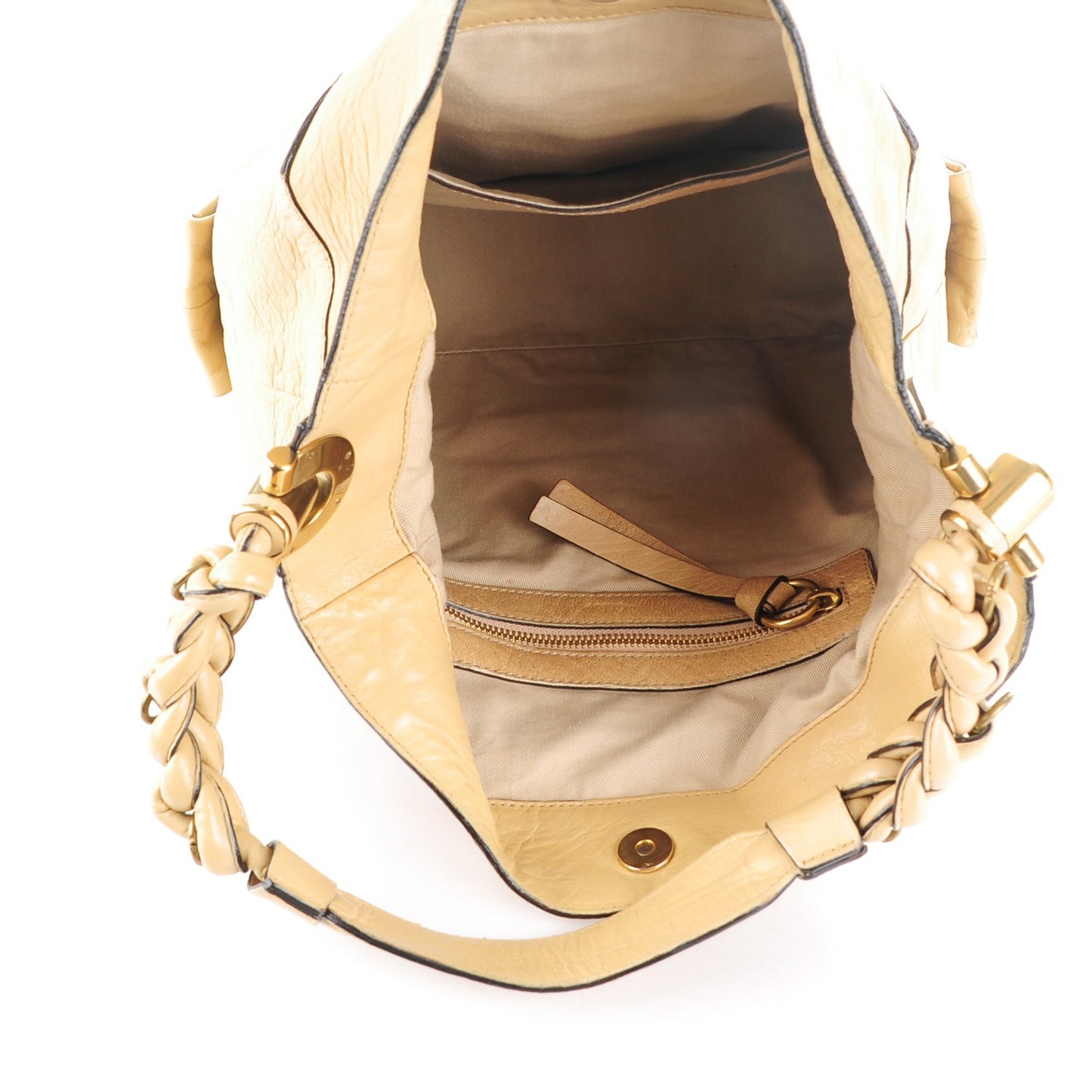 Lambskin Heloise Hobo Beige