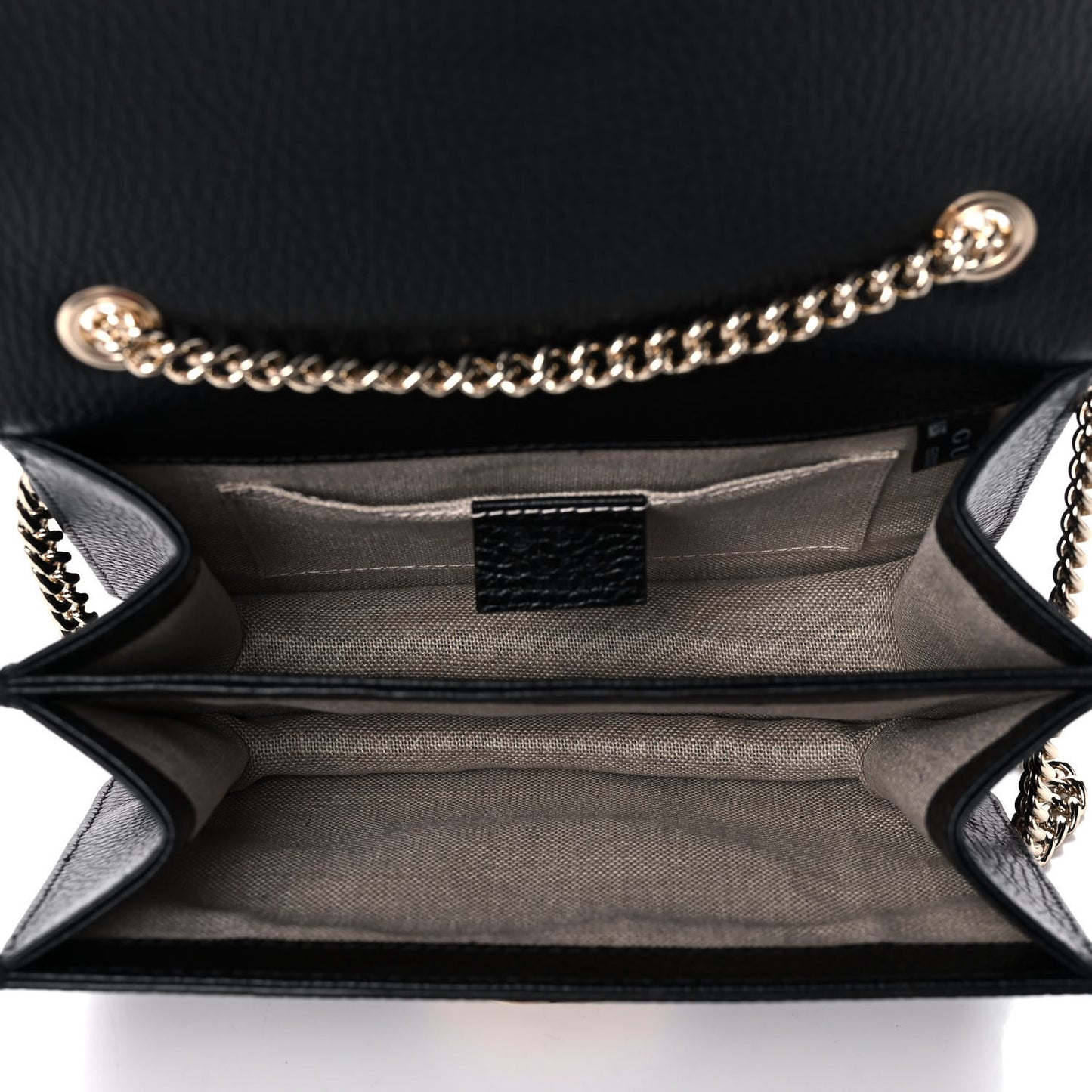 Dollar Calfskin Small Interlocking G Shoulder Bag Black