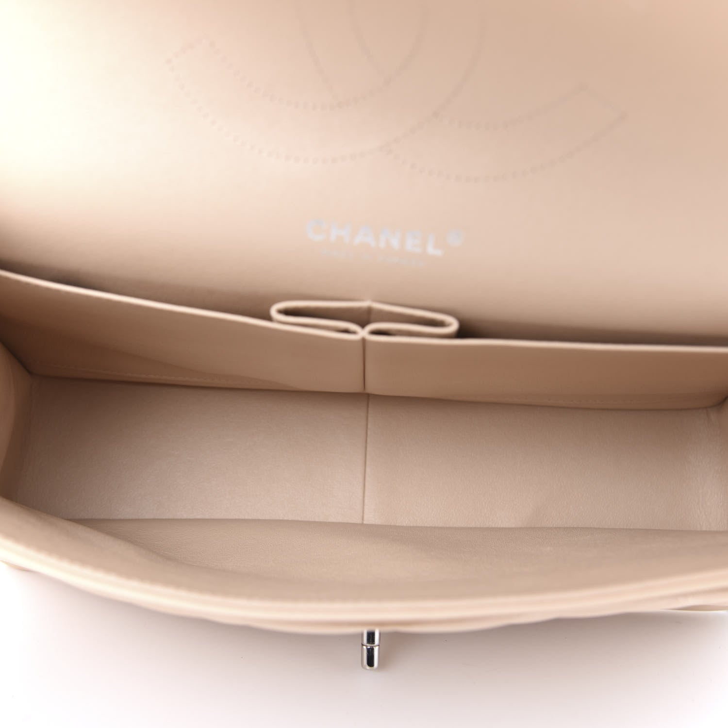 Chanel Lambskin Quilted Jumbo Double Flap Beige 6 of 12