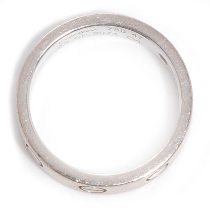 Cartier 18K White Gold Diamond 4mm LOVE Wedding Band Ring 47 4 6 of 6