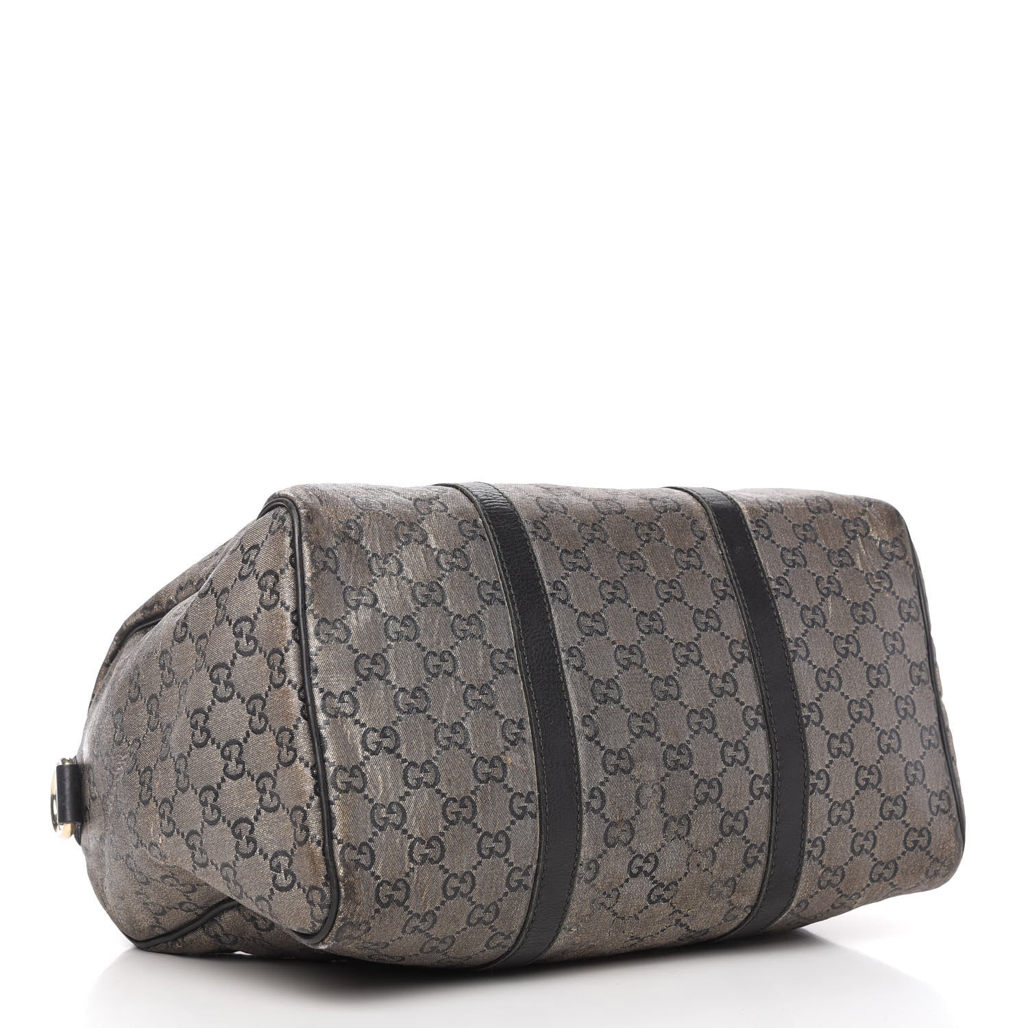 Gucci Metallic Monogram Canvas Medium Joy Boston Black 4 of 10