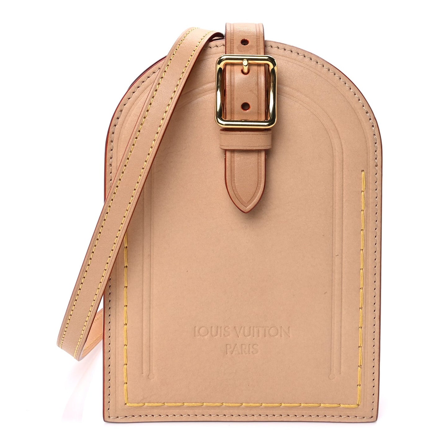 Vachetta Name Tag XL Clutch  Beige