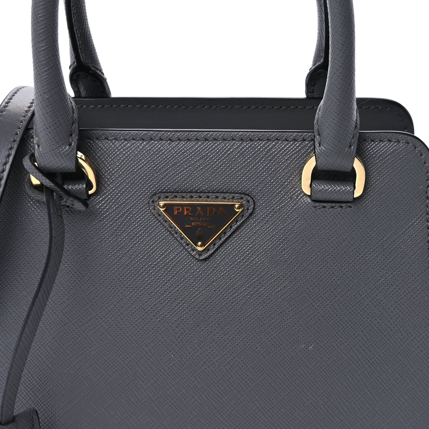 Saffiano Soft Calfskin Mini Zippered Tote Marmo
