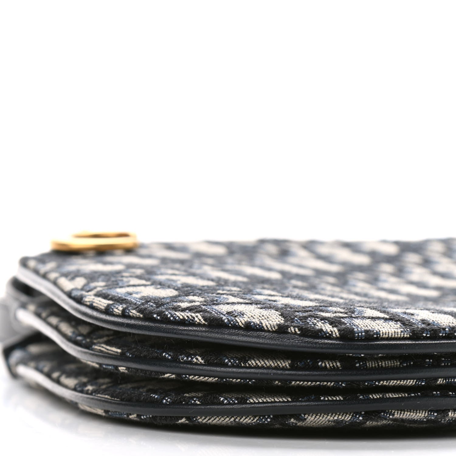 Christian Dior Oblique Saddle Pouch With Strap Navy Blue 7 of 8