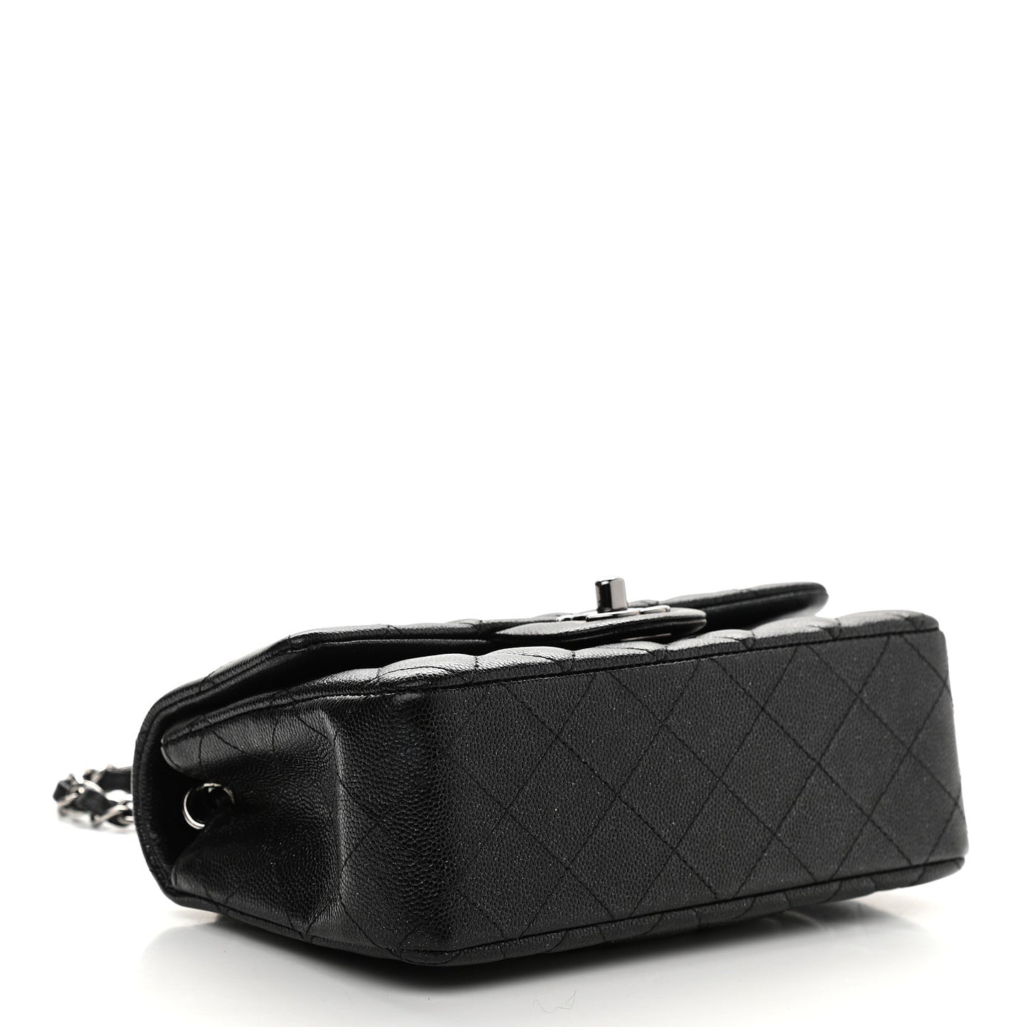 Caviar Quilted Mini Rectangular Flap Black