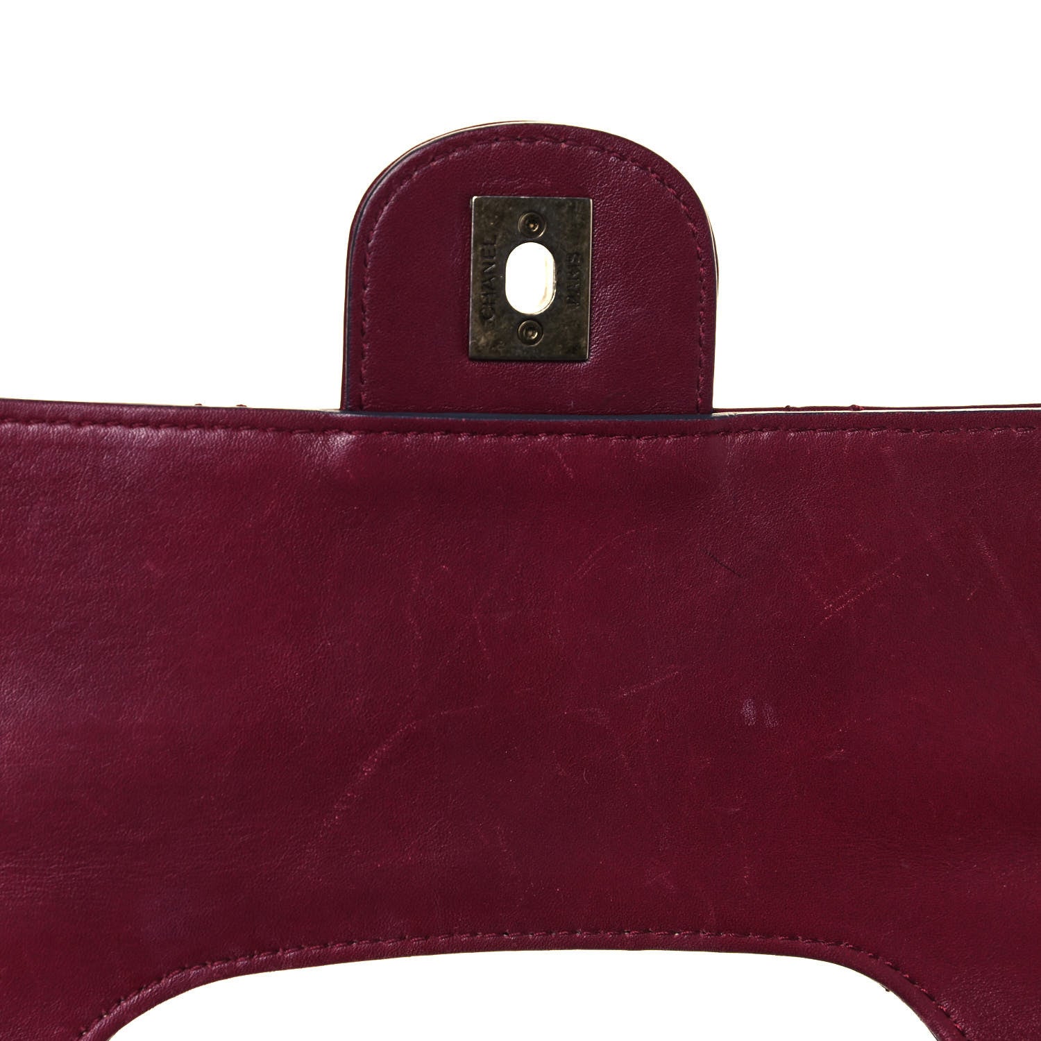 Chanel Glazed Calfskin Quilted Large Perfect Edge Flap Red 18 of 25