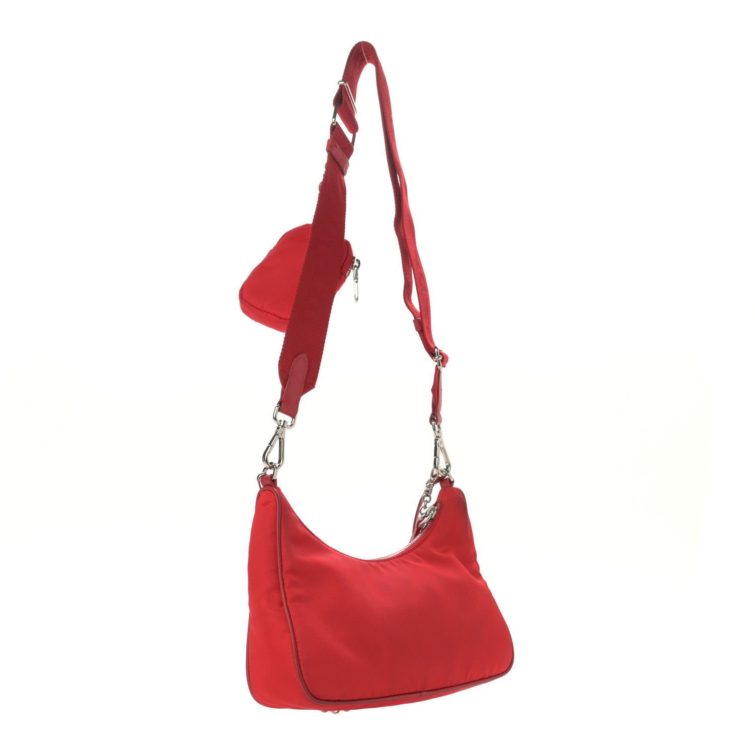 Prada Nylon Re-Edition 2005 Shoulder Bag Rosso 3 of 11