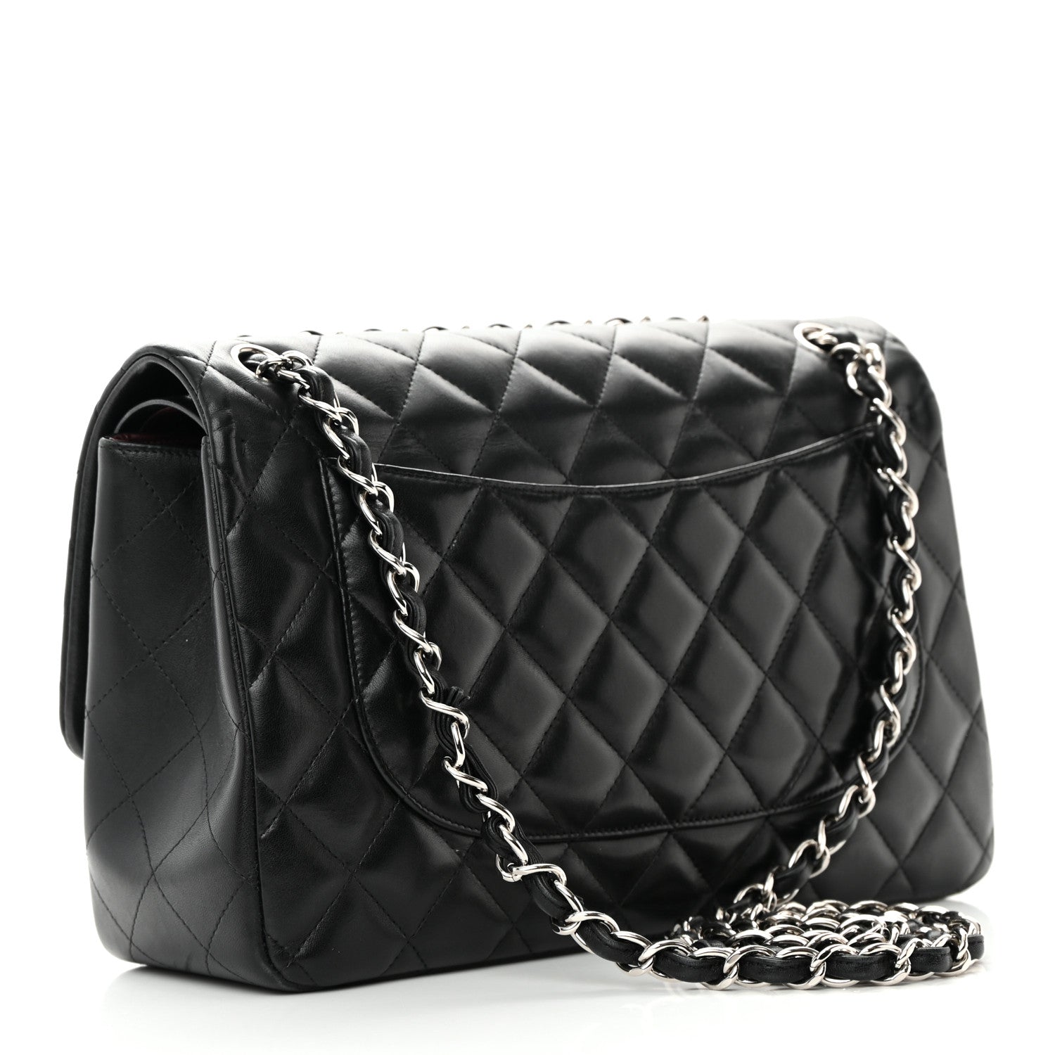 Chanel Lambskin Quilted Jumbo Double Flap Black 3 of 19