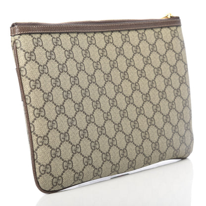 Gucci GG Supreme Monogram Large Ophidia Pouch Clutch Brown 3 of 8