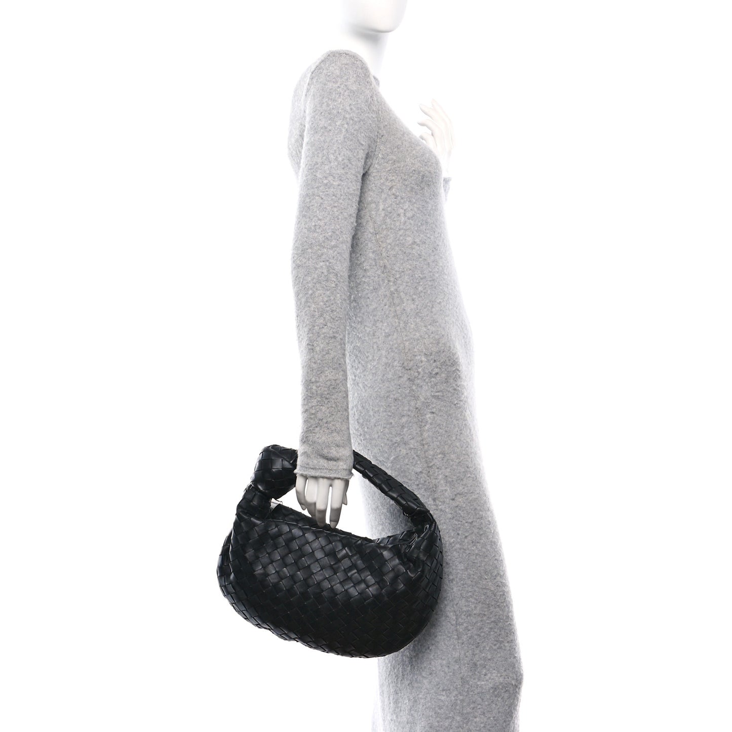 Nappa Intrecciato Teen Jodie Hobo Black